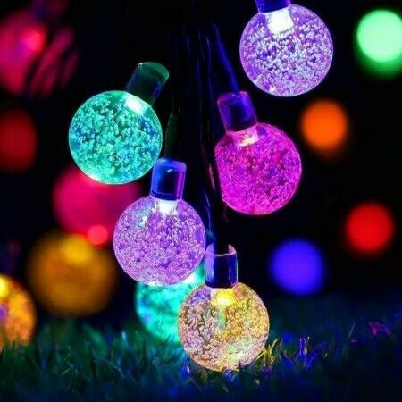 SEMILITS Solar String Lights Outdoor Waterproof 30ft 50 LED Star Shaped Twinkle Fairy Lights for Christmas Wedding Party Wind Chimes Ambiance Hang Lights Blue 