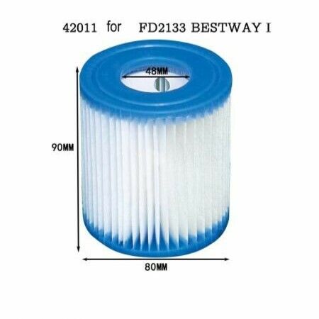 Type I Pool Filter Cartridge for Bestway  for 330 Gallon Pump Filter Cartridge 4211 to FD2133 (2 Pack)