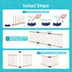 Wooden Baby Playpen Barrier Enclosure Fence Safety Gate Play Room Yard Kids Activity Centre Foldable for Child Toddler 8 Panels