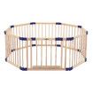 Wooden Baby Playpen Barrier Enclosure Fence Safety Gate Play Room Yard Kids Activity Centre Foldable for Child Toddler 8 Panels