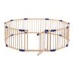 Wooden Baby Playpen Safety Gate Fence Play Room Barrier Yard Enclosure Activity Centre Foldable for Toddlers Kids 10 Panels