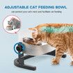 AFP Double Dog Bowls Elevated Food Water Feeder Dispenser Height Angle Adjustable Stainless Steel