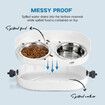 AFP Double Dog Bowls Elevated Food Water Feeder Dispenser Height Angle Adjustable Stainless Steel