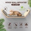 AFP Wood Cat Wall Mounted Bed Climbing Shelf Scratcher Soft Mat Pad Climber Catnip Ball Pet Furniture