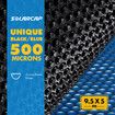 Pool Safety Cover Swimming Blanket Solar Bubble Mat Inground Above Ground 500 Micron 9.5mx5m Blue Black