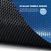 Swimming Pool Cover Bubble Blanket Solar Safety Mat Above Ground Inground 500 Micron 8.5mx4.2m Blue Black