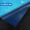 Solar Pool Blanket Cover Swimming Safety Bubble Mat Inground Above Ground 500 Micron 10.5x4.2m Blue Black