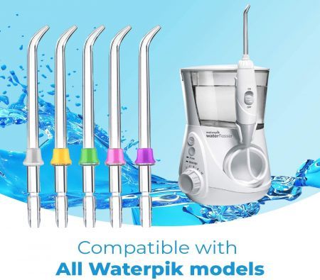 Flosser Replacement Tips for Waterpik Water Flosser , Reach Flosser Refill Heads Replacement Heads for Waterpik, Compatible with Waterpik Oral Irrigator & Dental Flosser