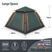 4 Person Instant Pop Up Beach Shade Family Camping Tent Shelter 240x240x156cm Green