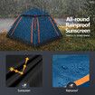 4 Person Instant Pop Up Beach Shade Camping Family Tent Shelter 240x240x156cm Blue