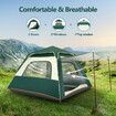 4 Person Instant Pop Up Camping Shelter Beach Shade Family Tent 240x240x156cm Green and White