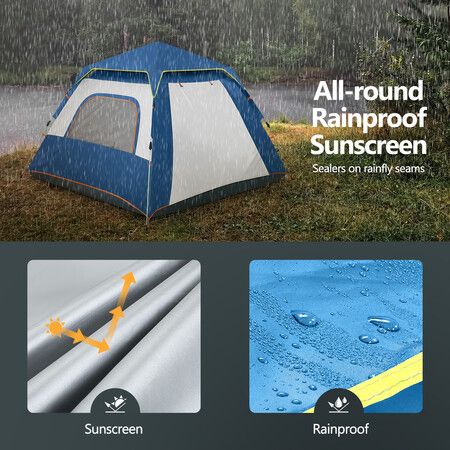 4 Person Instant Pop Up Camping Family 