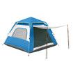 4 Person Instant Pop Up Camping Family Tent Beach Shade 240x240x156cm Blue and White