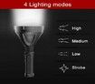 Spotlight LED Flashlight Powerful 200000LM Work Light Searchlight 4 Modes USB Recharge Portable Lantern Camping Outdoor Emergency Tool