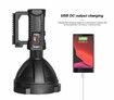 Spotlight LED Flashlight Powerful 200000LM Work Light Searchlight 4 Modes USB Recharge Portable Lantern Camping Outdoor Emergency Tool
