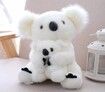 Koala Mom and Baby 28cm 12cm Plush Toy Stuffed Animal Toy Plush Doll (White)