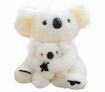 Koala Mom and Baby 28cm 12cm Plush Toy Stuffed Animal Toy Plush Doll (White)