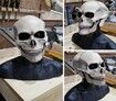 2022 Halloween Horror Decoration Full Head Skull Mask/Helmet Toys Movable Jaw Creative Unisex Funny