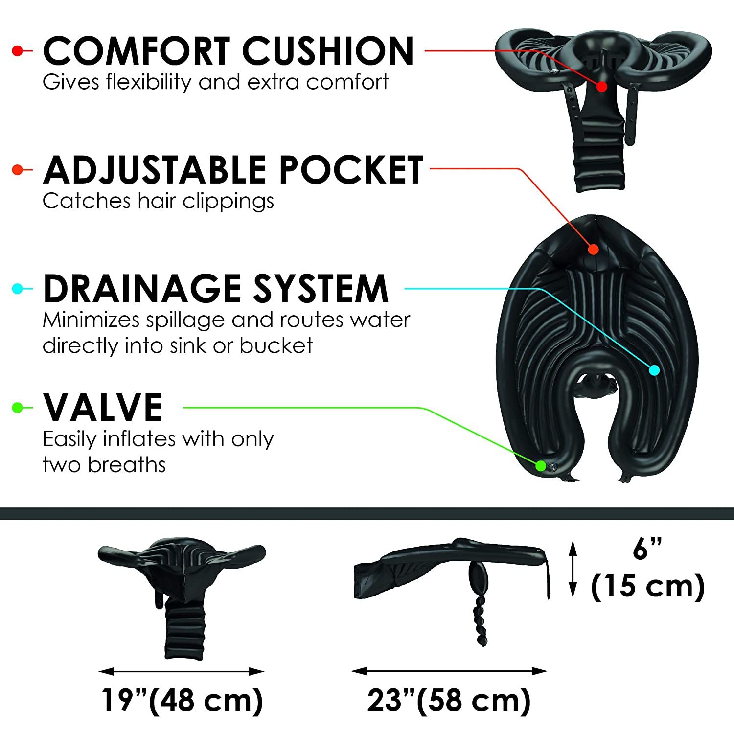 Mobile Salon - Portable Inflatable Rinse Basin for Washing and Cutting Hair at Home and in Bed without a Salon Chair - Crazy Sales Mobile Salon - Portable Inflatable Rinse Basin for Washing and Cutting Hair at Home and in Bed without a Salon Chair - Crazy Sales