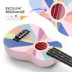 Melodic 21inch Soprano Ukulele Instrument for Kids Adults Beginners Professionals Pink