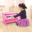 Melodic 25 Keys Mini Electric Keyboard Piano Toy for Children Hand-Eye Coordination Pink 