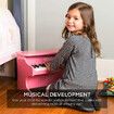 Melodic 25 Keys Mini Electric Keyboard Piano Toy for Children Hand-Eye Coordination Pink 