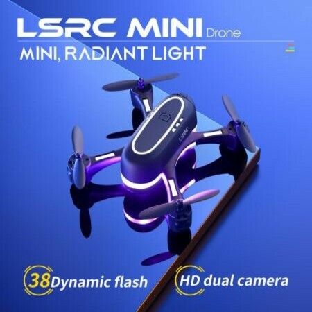 2022 Newest LSRC Rainbow Mini Drone 720P HD Dual Camera WIFI FPV Hight Hold One Key Return Quadcopter RC Dron Kid Gifts