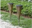 Metal Solar Pathway Lights Garden Outdoor,Waterproof Decorative Stakes for Walkway,,Yard,Lawn,Patio (2 PCS)