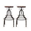 Levede 4x Industrial Bar Stools Kitchen Stool Wooden Barstools Swivel Chair