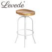 Levede Industrial Bar Stools Kitchen Stool Wooden Barstools Swivel Chair White