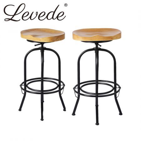 Levede Industrial Bar Stools Kitchen, Vintage Counter Height Bar Stools
