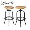 Levede Industrial Bar Stools Kitchen Stool Wooden Barstools Swivel Vintage Chair