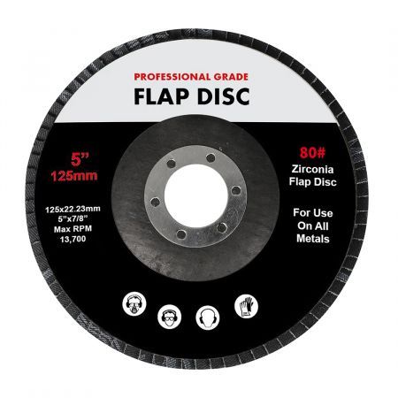 Traderight Flap Discs 125mm 5" Zirconia Sanding Wheel 80# Sander Grinding x100