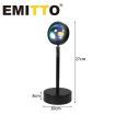 EMITTO USB Rainbow Sunset Projection Lamp LED Modern Romantic Night Light Decor