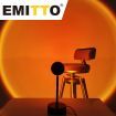 EMITTO USB Sunset Projection Lamp LED Modern Romantic Night Light Decor Sunsetrd