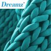 Dreamz Knitted Weighted Blanket Chunky Bulky Knit Throw Blanket 3KG Blue Green