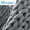 Dreamz Knitted Weighted Blanket Chunky Bulky Knit Throw Blanket 3KG Grey