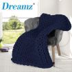 Knitted Weighted Blanket Chunky Navy Kids