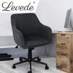 Levede Office Chair Fabric Computer Gaming Chairs Executive Adjustable Black