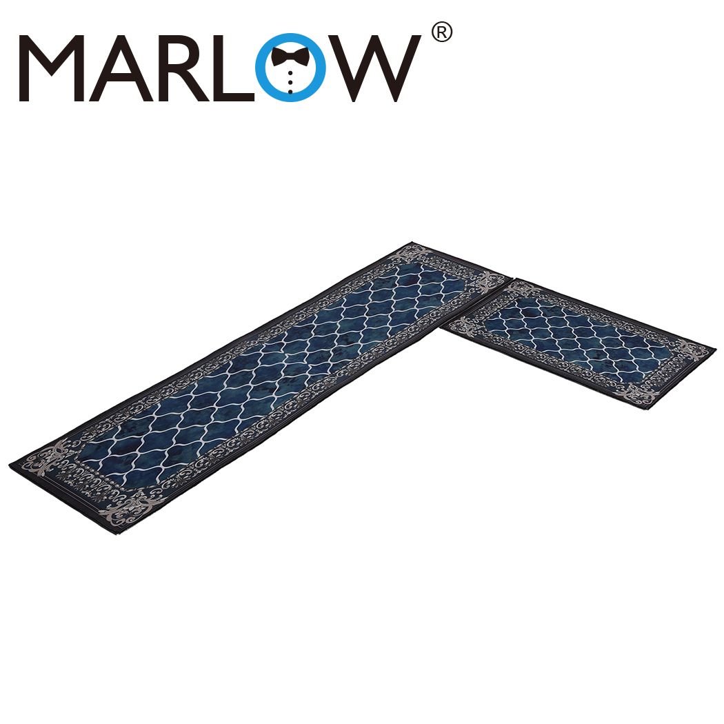 Marlow 2x Kitchen Mat Floor Rugs Area Carpet Non-Slip Door Mat 45x120cm /45x75cm