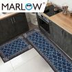 Marlow 2x Kitchen Mat Floor Rugs Area Carpet Non-Slip Door Mat 45x120cm /45x75cm