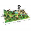 Dinosaur Toy Activity Play Mat Set for Kids Toddlers with Trees Soldiers Rocks 30PCS