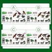 Dinosaur Toy Activity Play Mat Set for Kids Toddlers with Trees Soldiers Rocks 30PCS