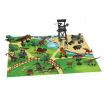 Dinosaur Toy Activity Play Mat Set for Kids Toddlers with Trees Soldiers Rocks 30PCS