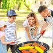 Kids Pretend BBQ Grill Barbeque Playset Toy Set with Sound LED Light Smoke 79x30x35.5CM
