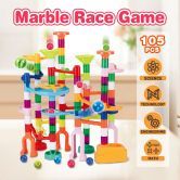 105PCS Marble Run Game Marble Race Track Light Marbles Kids Birthday Gift