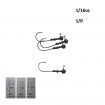 Vike 1/16 oz Round Tungsten Jig Head, Size 1/0 Hook, 4 pack