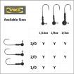 Vike 1/16 oz Round Tungsten Jig Head, Size 2/0 Hook, 4 pack
