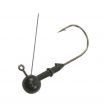 Vike 1/16 oz Weedless Round Tungsten Jig Head, Size 2/0 Hook, 4 pack
