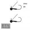 Vike 1/4 oz Weedless Round Tungsten Jig Head, Size 3/0 Hook, 2 pack